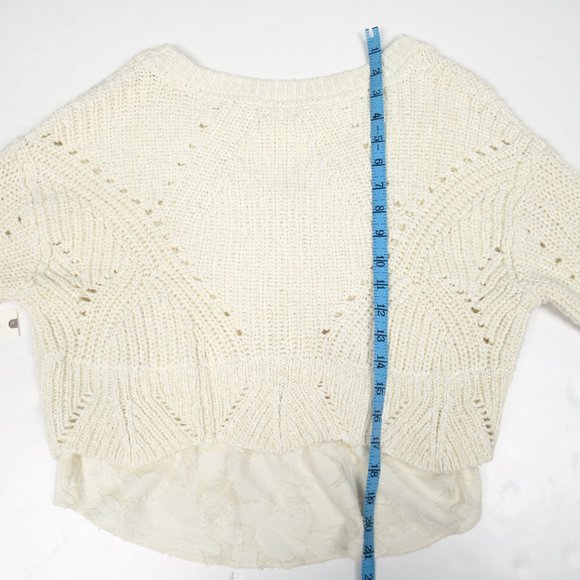 By Anthropologie Twofer Layered Sweater Ivory - Small - Picture 6 of 10